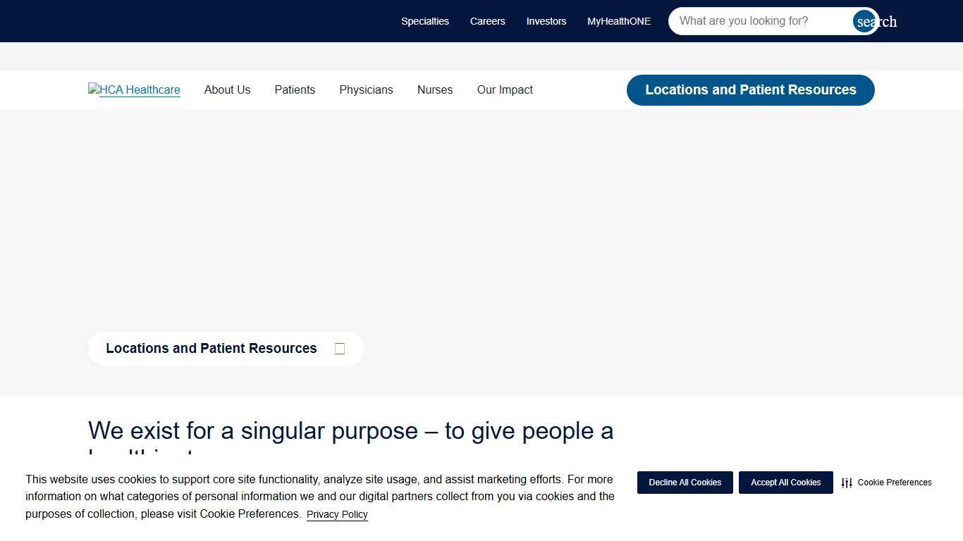 Giving People A Healthier Tomorrow HCA Healthcare